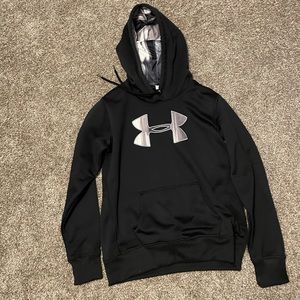 Men’s under armour black and camo sweatshirt